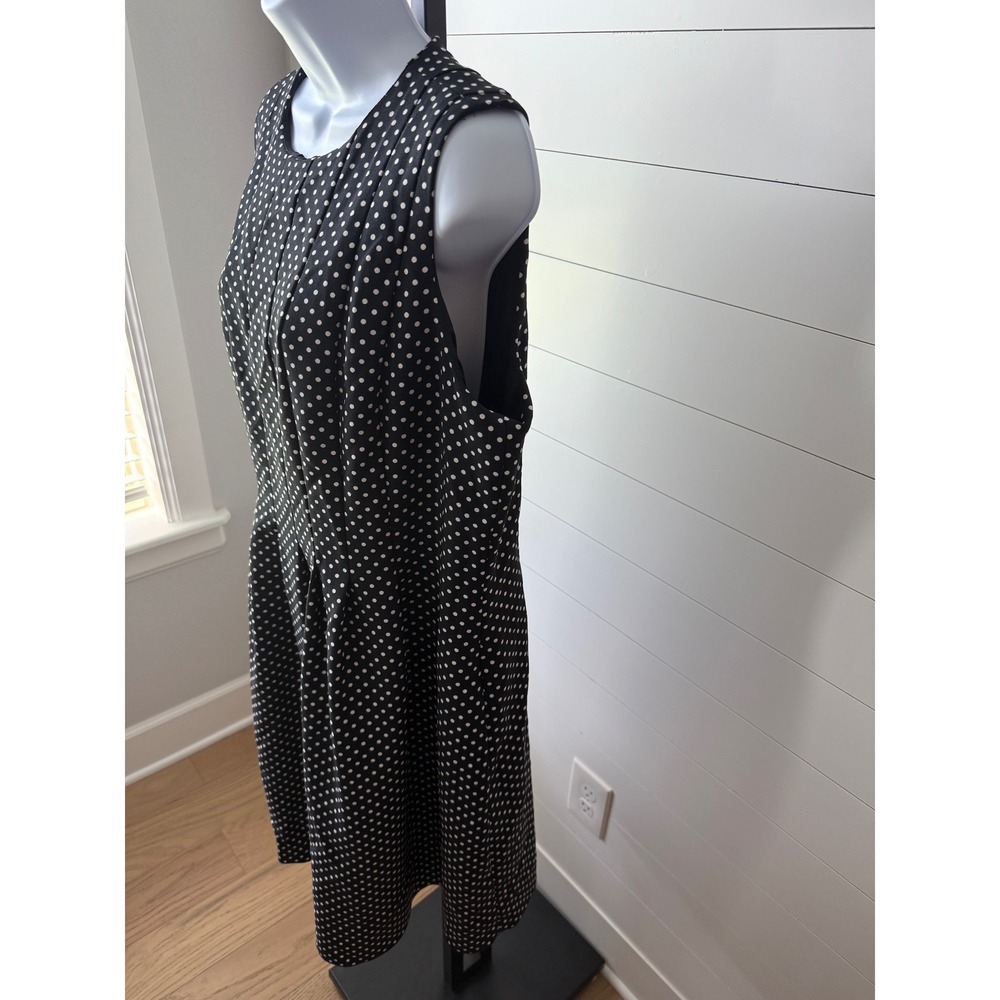 Anne Klein Black Dress with White Polka Dots Size 14W - Picture 7 of 16